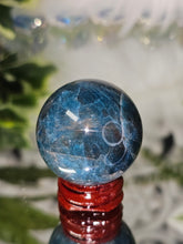 Load image into Gallery viewer, Flashy Blue Apatite Sphere (94g)
