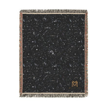 Load image into Gallery viewer, Black Obsidian cotton woven blanket
