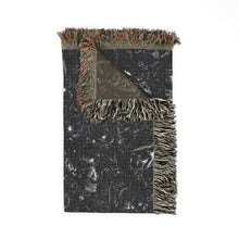Load image into Gallery viewer, Black Obsidian cotton woven blanket
