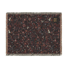 Load image into Gallery viewer, Garnet woven cotton blanket, 60" × 80"
