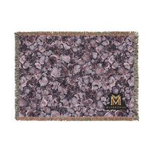 Load image into Gallery viewer, Amethyst woven cotton blanket, 52" × 37"

