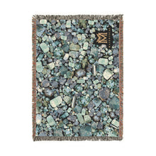 Load image into Gallery viewer, Aquamarine cotton woven blanket
