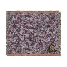 Load image into Gallery viewer, Amethyst woven cotton blanket, 60" × 50"
