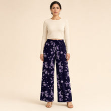 Load image into Gallery viewer, Majestical Cotton Wide-Leg Pants – Amethyst
