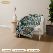 Load image into Gallery viewer, Chrysocolla cotton woven blanket
