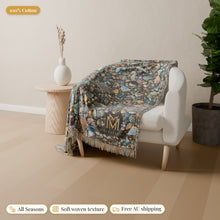 Load image into Gallery viewer, Labradorite cotton woven blanket
