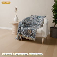Load image into Gallery viewer, Lapis Lazuli cotton woven blanket
