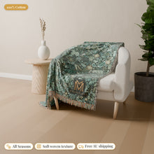 Load image into Gallery viewer, Malachite cotton woven blanket
