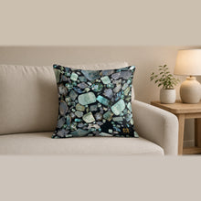 Load image into Gallery viewer, Majestical Aquamarine Cotton Cushion Cover (Cover Only) on a sofa
