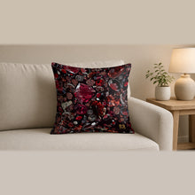 Load image into Gallery viewer, Majestical Garnet Cotton Cushion Cover (Cover Only) on a sofa
