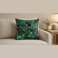Load image into Gallery viewer, Majestical Malachite Cotton Cushion Cover (Cover Only)
