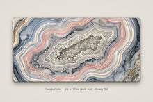 Load image into Gallery viewer, Geode Gate desk mat shown flat, 16 x 32 in
