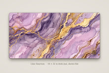Load image into Gallery viewer, Lilac Sanctum desk mat shown flat, 16 x 32 in

