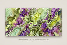 Load image into Gallery viewer, Sunken Atlantis desk mat shown flat, 16 x 32 in
