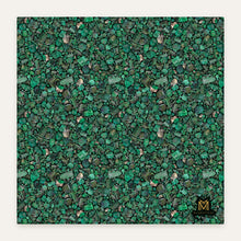 Load image into Gallery viewer, Emerald cotton sateen duvet cover, flat view of the print

