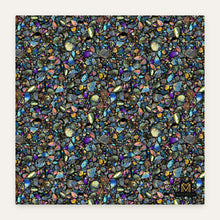 Load image into Gallery viewer, Labradorite cotton sateen duvet cover, flat view of the print

