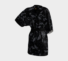 Load image into Gallery viewer, Majestical Silk Kimono Robe — Obsidian

