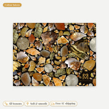 Load image into Gallery viewer, Citrine cotton sateen pillowcase, flat view of the print
