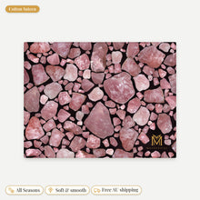 Load image into Gallery viewer, Rose Quartz cotton sateen pillowcase, flat view of the print
