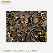 Load image into Gallery viewer, Smoky Quartz cotton sateen pillowcase, flat view of the print
