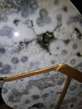 Load image into Gallery viewer, Orbicular Ocean Jasper Butterfly Wings on Stand (605g)
