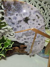 Load image into Gallery viewer, Orbicular Ocean Jasper Butterfly Wings on Stand (605g)
