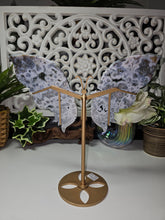 Load image into Gallery viewer, Orbicular Ocean Jasper Butterfly Wings on Stand (605g)
