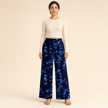 Load image into Gallery viewer, Majestical Cotton Wide-Leg Pants – Sapphire
