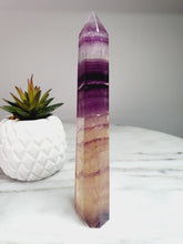 Load image into Gallery viewer, Pink &amp; Yellow Fluorite Point
