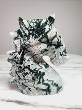 Load image into Gallery viewer, Moss Agate (Tree Agate) Horse Carving
