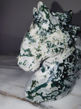 Load image into Gallery viewer, Moss Agate (Tree Agate) Horse Carving
