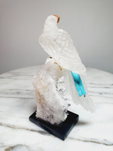 Load image into Gallery viewer, Peruvian Clear Quartz Parrot on Clear Quartz Cluster Base
