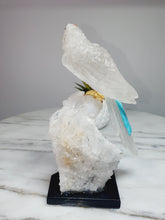 Load image into Gallery viewer, Peruvian Clear Quartz Parrot on Clear Quartz Cluster Base
