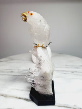 Load image into Gallery viewer, Peruvian Clear Quartz Parrot on Clear Quartz Cluster Base
