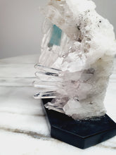 Load image into Gallery viewer, Peruvian Clear Quartz Parrot on Clear Quartz Cluster Base

