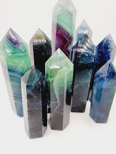 Load image into Gallery viewer, Vibrant Rainbow Fluorite Points
