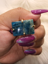 Load image into Gallery viewer, Blue Apatite Rectangular Ring
