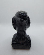 Load image into Gallery viewer, Raven on Log Black Obsidian
