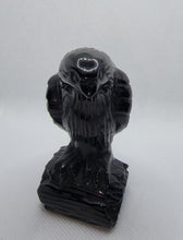 Load image into Gallery viewer, Raven on Log Black Obsidian
