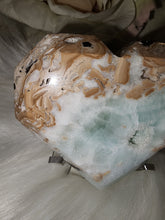 Load image into Gallery viewer, Caribbean Calcite Faceted Heart (138g)
