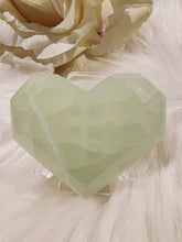 Load image into Gallery viewer, Pistachio Calcite Faceted Heart (102g)
