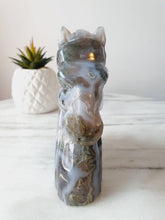 Load image into Gallery viewer, Moss Agate Horse Carving (611g)
