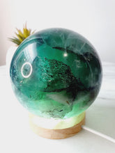 Load image into Gallery viewer, Dendritic Rainbow Fluorite Sphere
