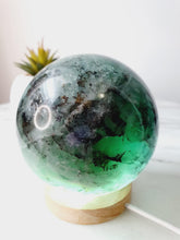 Load image into Gallery viewer, Dendritic Rainbow Fluorite Sphere
