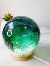 Load image into Gallery viewer, Dendritic Rainbow Fluorite Sphere
