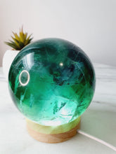 Load image into Gallery viewer, Dendritic Rainbow Fluorite Sphere
