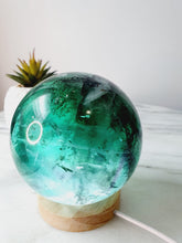 Load image into Gallery viewer, Dendritic Rainbow Fluorite Sphere
