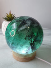 Load image into Gallery viewer, Dendritic Rainbow Fluorite Sphere
