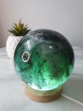 Load image into Gallery viewer, Dendritic Rainbow Fluorite Sphere
