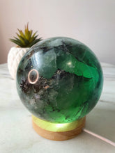 Load image into Gallery viewer, Dendritic Rainbow Fluorite Sphere
